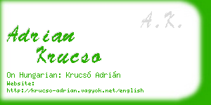 adrian krucso business card